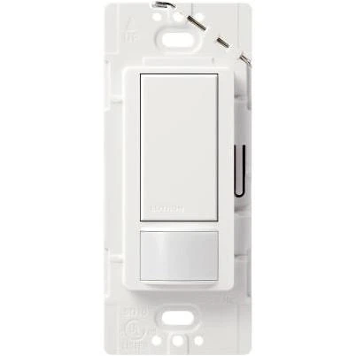 Lutron Maestro White 900 Sq. Ft. Coverage 180 Deg. Detection 3-Way Occupancy Sensor Switch