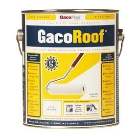 GacoFlex GacoRoof VOC-Compliant Silicone Roof Coating, White, 1 Gal.