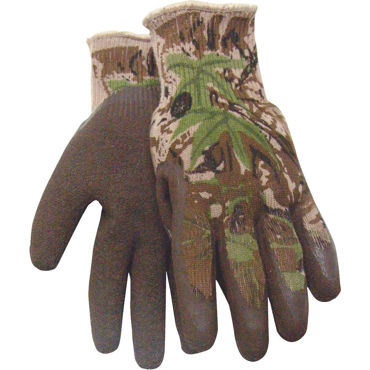 Rubber Coated Large Camo Gripper Glove 397-l-ap