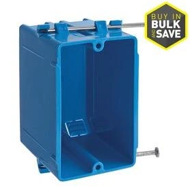 Carlon 3-3/4 in. 31 Rectangle PVC 1 gang Outlet Box Blue