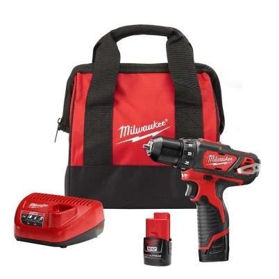 M12 12-Volt Cordless Drill Driver, 3/8-In., 2 Lithium-Ion Batteries