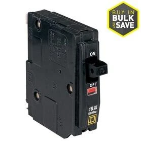 Square D QO 15 amps Plug In Single Pole Miniature Circuit Breaker