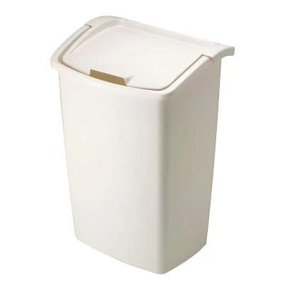 Rubbermaid 10 Gal. Bisque Wastebasket with Lid