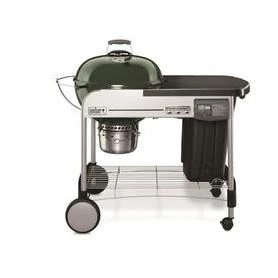 Weber Performer Deluxe 22-in Green Porcelain Enamel Kettle Charcoal Grill