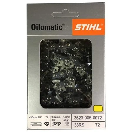 Stihl 33RS 72 Chainsaw Chain Rapid Super 20 Bar, 38 Pitch, .050 Guage