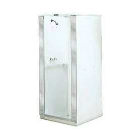 Mustee Durastall White 4-Piece Alcove Shower Kit (Common: 32-in x 32-in; Actual: 32.625-in x 32.625-in)