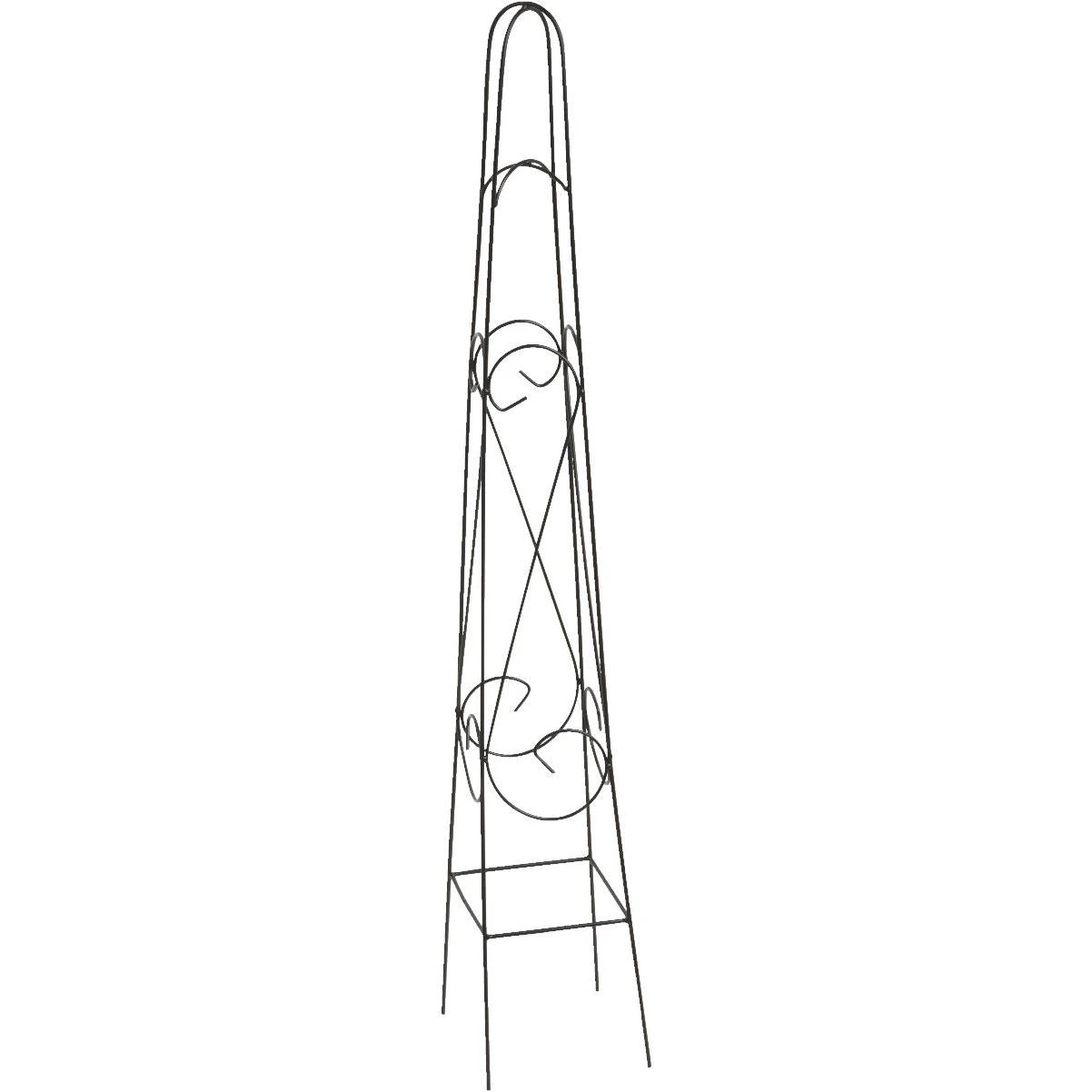 Best Garden 3 Ft. 3 In. Black Metal Mini Pot Obelisk