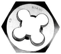 20768 1-inch 1/4-20 Nc Hexagon Die - High Carbon Steel