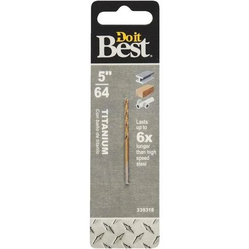 5/64 Inch Titanium Nitride Coated Drill Bit Model 218221db