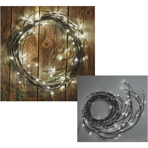 Paradise 9 Ft. 80-Light White Bulb Garland Branch Patio Light Set