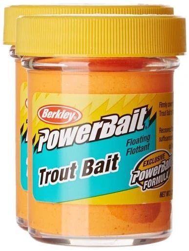 Biodegradable Powerbait Trout Bait - Fluorescent Orange 1.75 Ounce