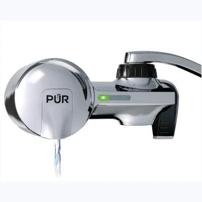 Horizontal Faucet-Mount Water Filter, Chrome