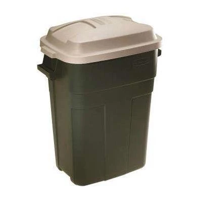 Rubbermaid Roughneck 30 Gal. Green Trash Can with Lid