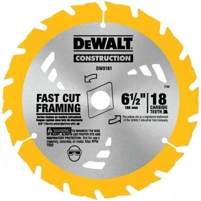 6.5-Inch 18-TPI Carbide-Tipped Circular Saw Blade