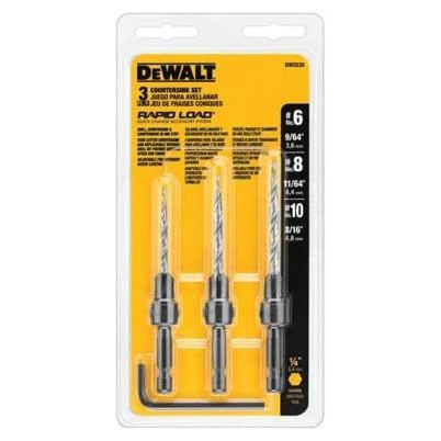 DeWalt 3-Piece Rapid Load Countersink Bit Set