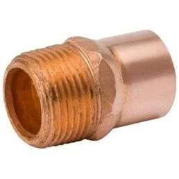 W 61130 1/2 X 3/4 Inch Copper Male Pipe Thread Adapter