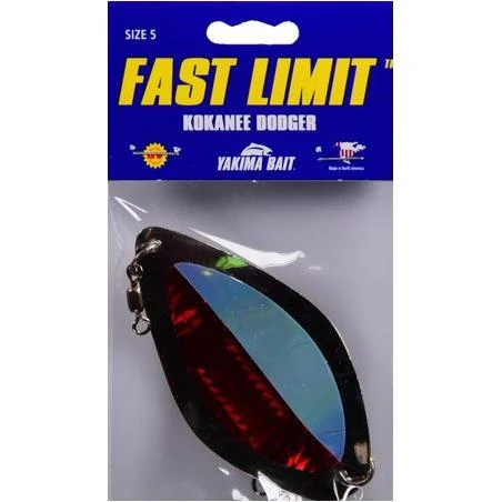 Yakima Bait Fast Limit Kokanee Dodger Sz 5 Red/pearl