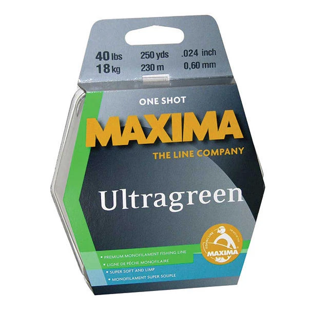 Maxima One Shot Spool Ultragreen 220 yds (Choose 8lb - 15lb)