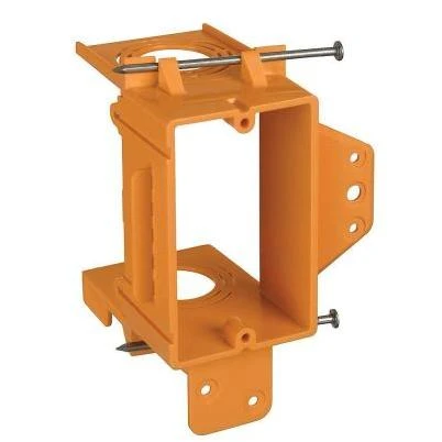 Carlon 5.16 in. 31 Rectangle PVC 1 gang Low Voltage Mounting Bracket Orange