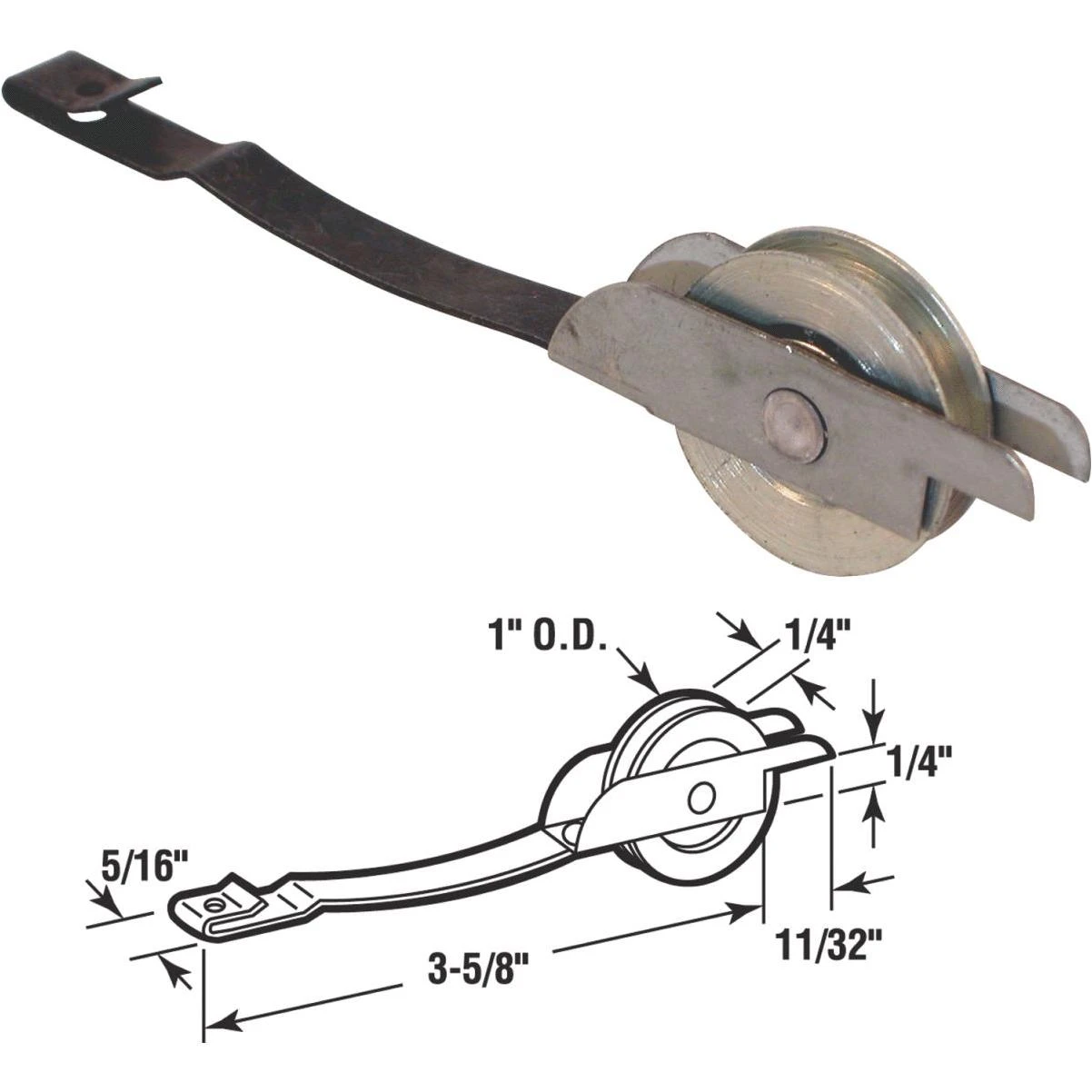 SLIDE-CO Screen Door Roller Straight Spring Tension Assembly