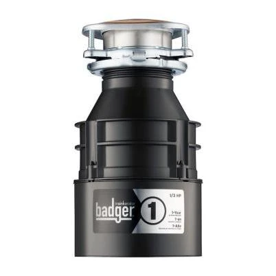 Badger 1 Garbage Disposal,  Continuous-Feed, 1/3-HP