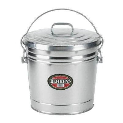 Behrens 6 Gal. Galvanized Locking Lid Trash Can with Lid