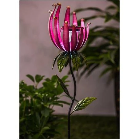 Evergreen Enterprises, Inc Whimsical Floral Solar Garden Stake