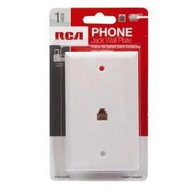 RCA White Flush Mount Telephone Jack