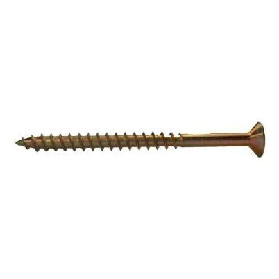 #10 x 3-1/2 in. Phillips Bugle-Head Coarse Thread Gold Screws (5 lb.-Pack)