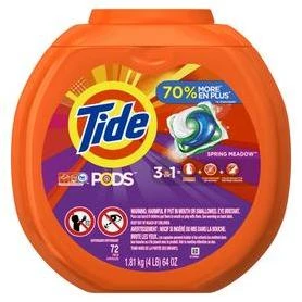 Pods Laundry Detergent, Spring Meadow, 72-Ct.