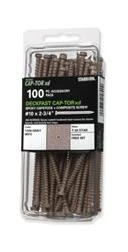 Starborn Industries CXD81L10275 2.75 in. Deckfast Cap-Tor XD Epoxy Coated Capstock & Composite Screws&#44; Cedar - Pack of 100