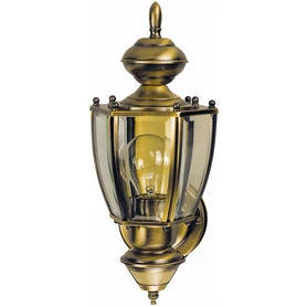 Heath Zenith 18.87-in H Antique Brass Motion Activated Outdoor Wall Light