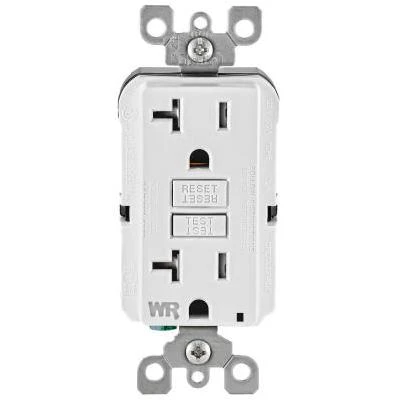 Leviton SmartlockPro Self-Test 20A White Residential Grade Tamper & Weather Resistant 5-20R GFCI Outlet