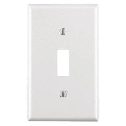 1-Gang Toggle Wall Plate, White