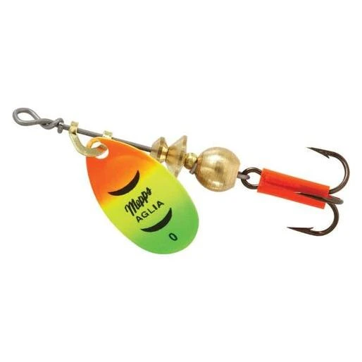 Aglia Plain Treble Fishing Lure, 1/12 Ounce, Hot Fire Tiger Color