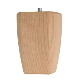 Waddell 4 In. x 2-1/2 In. Square Taper Hardwood Bun Foot