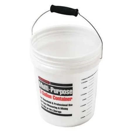 Leaktite 5 Gal. Clear Plastic Bucket with Measuring Increments