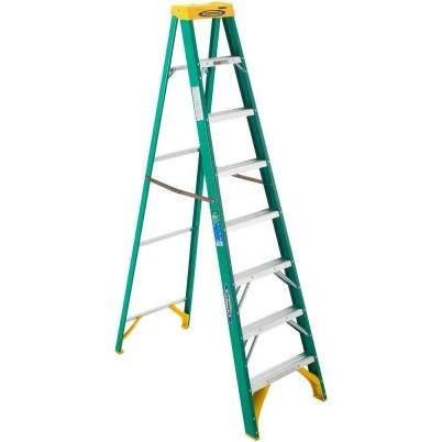8 ft. Fiberglass Step Ladder with 225 lb. Load Capacity Type II Duty Rating