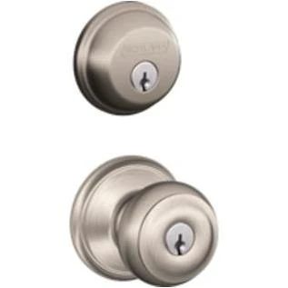 Schlage Satin Nickel Deadbolt and Door Knob Combo