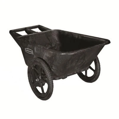 Big Wheel Garden Cart, Pneumatic Tires, Black, 7.5-Cu. Ft., Holds 300 Lbs.