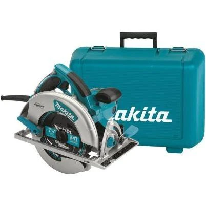 15 Amp 7-1/4 in. Corded Lightweight Magnesium Circular Saw with LED Light, Dust Blower, 24T Carbide blade, Hard Case