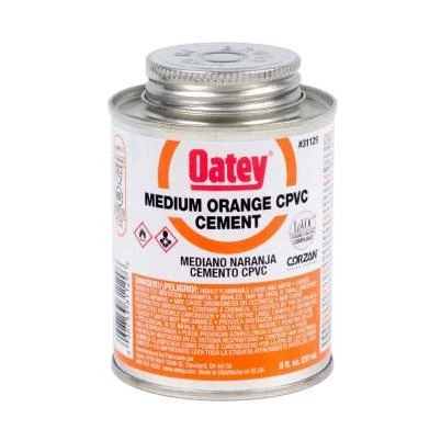 Orange Medium-Bodied CPVC Pipe Cement, 8 oz.