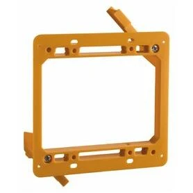 Carlon 4.25 in. 31 Rectangle PVC 2 gang Low Voltage Mounting Bracket Orange