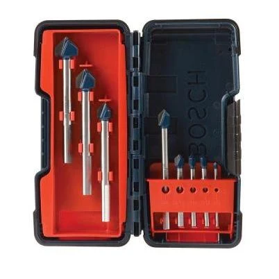 Carbide-Tipped Glass and Tile Drill Bit Set (8-Piece)