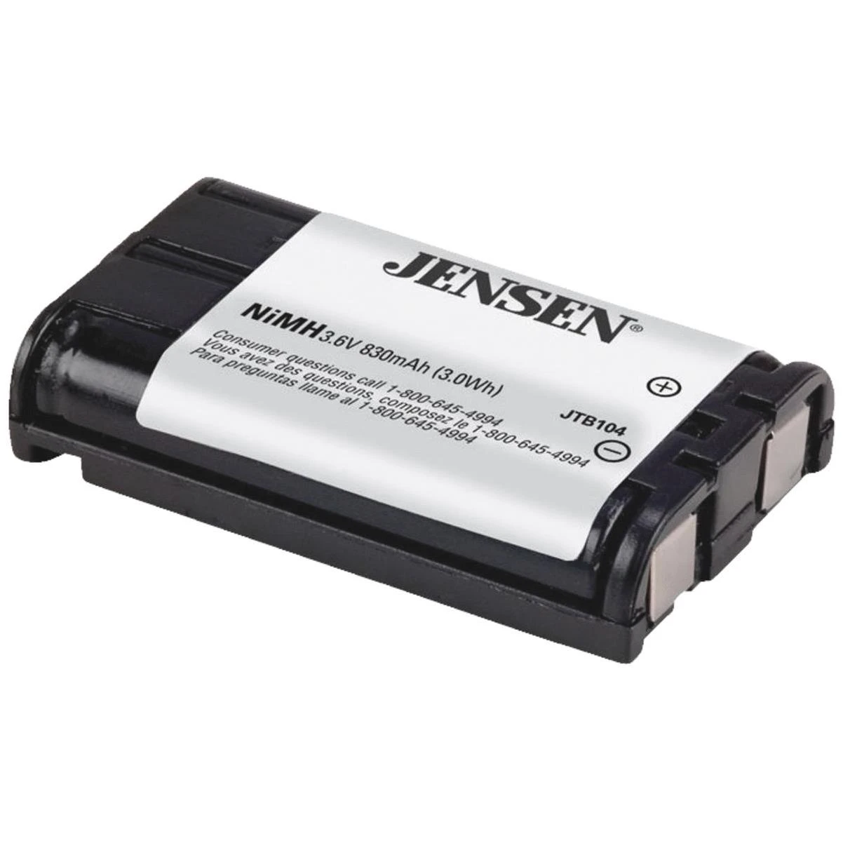 Cordless Phone Battery, 830mah Nimh, 3.6-volt For Panasonic & Philips Models