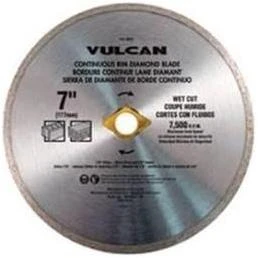 7 Inch Continuous Rim Diamond Cutting Edge Blade, 0.08 Inch Thick, 5/8 Inch Arbor