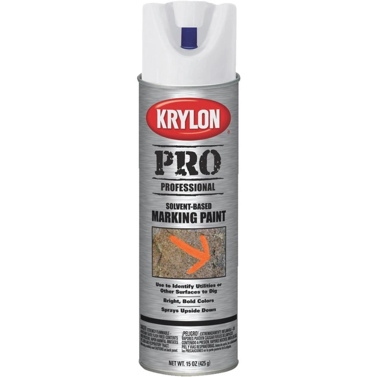 Krylon Mark-It 730008 Industrial SB APWA White Inverted Marking Paint