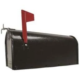 807103 U.s. #1 Rural Mailbox, Galvanized Steel, Black Finish