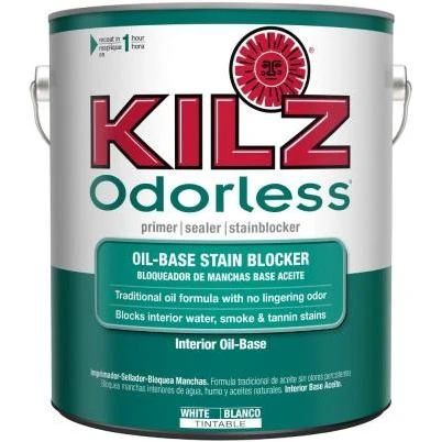 Kilz Original Low Odor Oil-Based Interior Primer Sealer Stainblocker, White, 1 Gal.