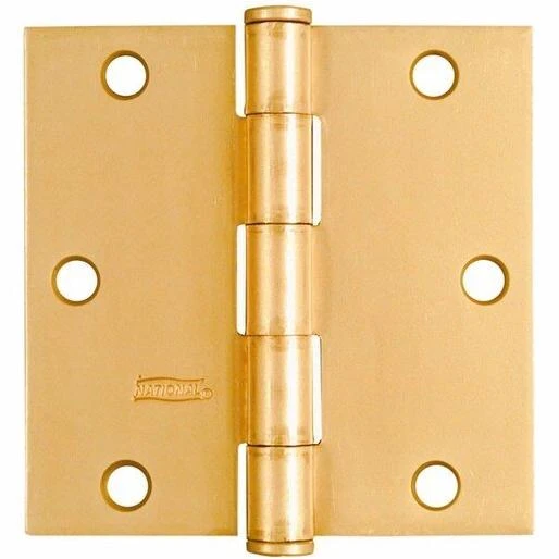 National Manufacturing N142-794 3.5 In. Satin Brass Residential Door Hinges 2 Pk